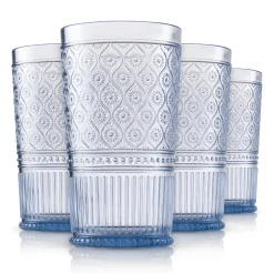 Claro Blue Acrylic Highball, Set of 4
