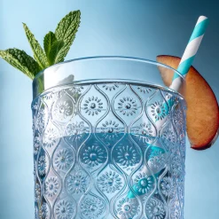 Claro Blue Acrylic Highball, Set of 4