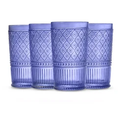 Claro Blue Highball, Set of 4