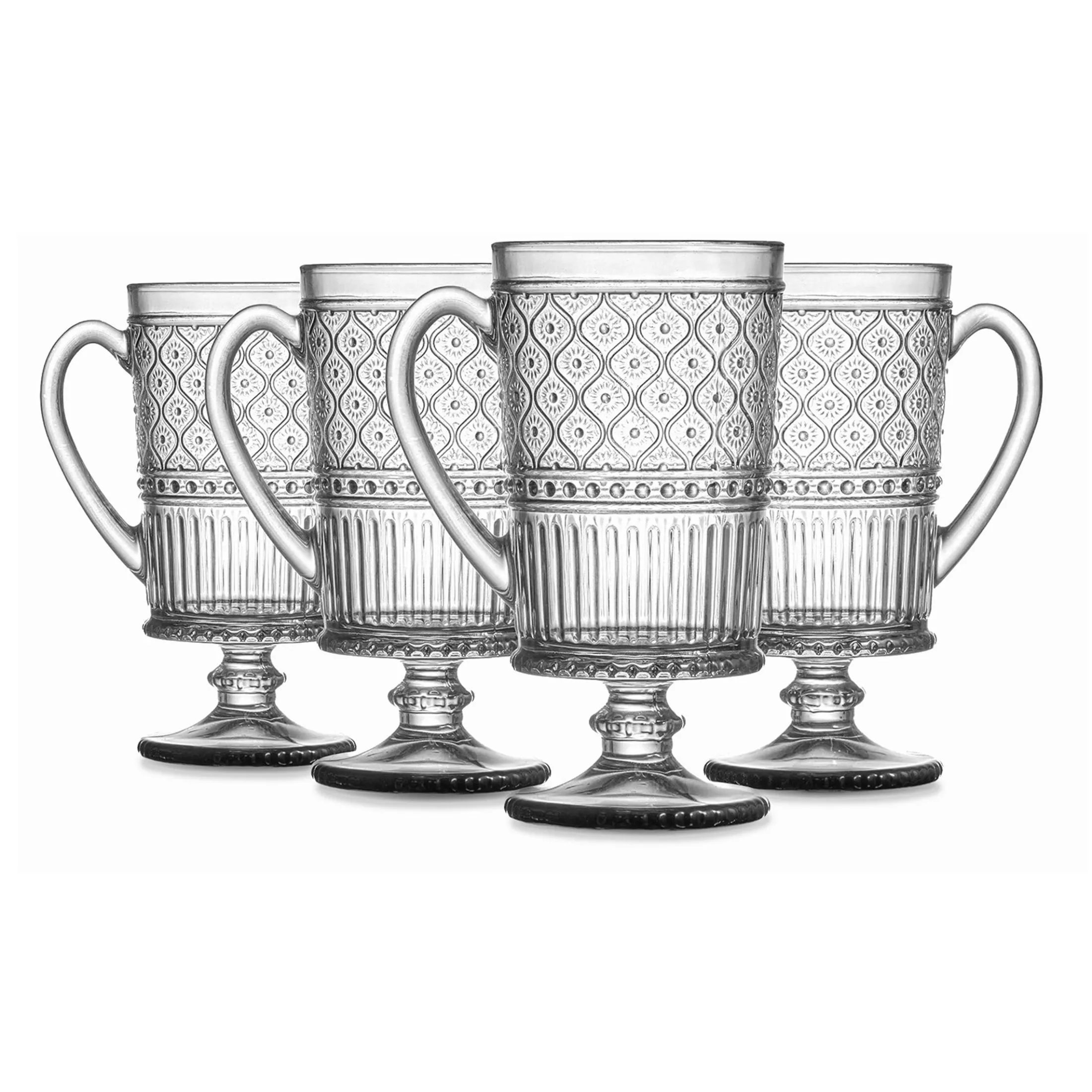 Claro Footed Coffee Mug, Set of 4