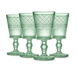 Claro Green Goblet, Set of 4