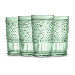 Claro Green Highball, Set of 4
