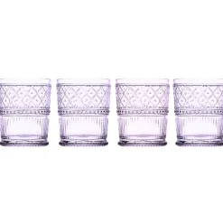 Claro Lavender Double Old Fashion, Set of 4
