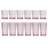Claro Pink Acrylic Highball & Double Old Fashion, Set of 12