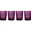 Claro Plum Double Old Fashion, Set of 4