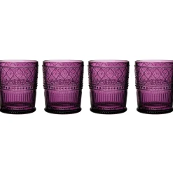 Claro Plum Double Old Fashion, Set of 4