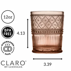 Claro Spice Double Old Fashion, Set of 4