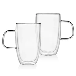 Coffee Double Wall Mug Large, Set of 2