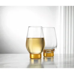 Column Gold White Wine, Set of 2
