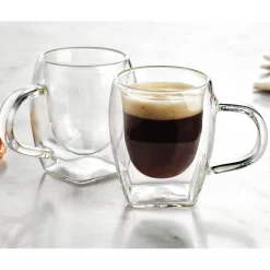Contessa Espresso Double Wall Mug, Set of 2