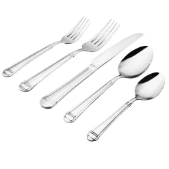 Crete Sandblast Matte 18/0 Stainless Steel 20 Piece Flatware Set, Service For 4