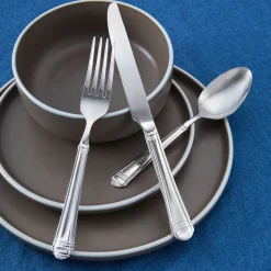 Crete Sandblast Matte 18/0 Stainless Steel 20 Piece Flatware Set, Service For 4