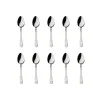 Crete Sandblast Mirrored 18/0 Stainless Steel Teaspoon, Set of 10