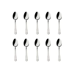 Crete Sandblast Mirrored 18/0 Stainless Steel Teaspoon, Set of 10