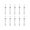 Crete Sandblast Mirrored 18/0 Stainless Steel Salad Fork, Set of 10