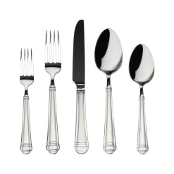 Crete Sandblast Mirrored 18/0 Stainless Steel 20 Piece Flatware Set, Service For 4