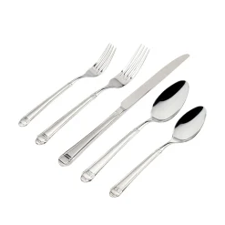 Crete Sandblast Mirrored 18/0 Stainless Steel 20 Piece Flatware Set, Service For 4