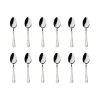 Crete Sandblast Mirrored 18/0 Stainless Steel Teaspoon, Set of 12