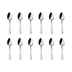 Crete Sandblast Mirrored 18/0 Stainless Steel Teaspoon, Set of 12