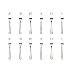 Crete Sandblasted Mirrored 18/0 Stainless Steel Salad Fork, Set of 12