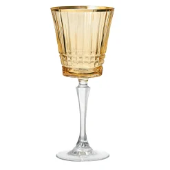 Cristine Amber Gold Rim Red Wine Glass, Set of 4