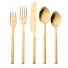 Cubit Matte Gold 18/10 Stainless Steel 20 Piece Flatware Set, Service For 4