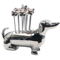 Dachshund Cocktail Pick & Stand Set