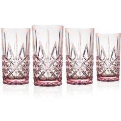 Dublin Acrylic Blush Double Old Fashion & Highball, Set of 8