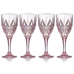 Dublin Acrylic Blush Goblet, Set of 4
