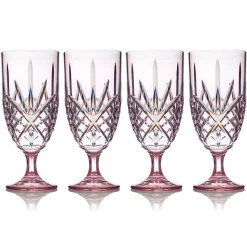 Dublin Acrylic Blush Water Goblet, Set of 4