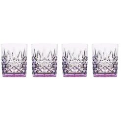 Dublin Acrylic Lavender Double Old Fashion, Set of 4