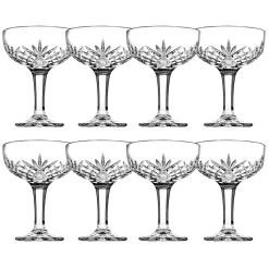 Dublin Crystal Champagne Coupe, Set of 8
