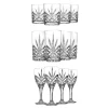 Dublin Crystal 12 Piece Double Old Fashion, Goblet, & Highball Glassware Set