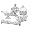 Dublin Crystal 5 Piece Host & Server Set