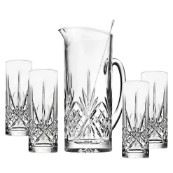 Dublin Crystal 6 Piece Pitcher & Tom Collins Set