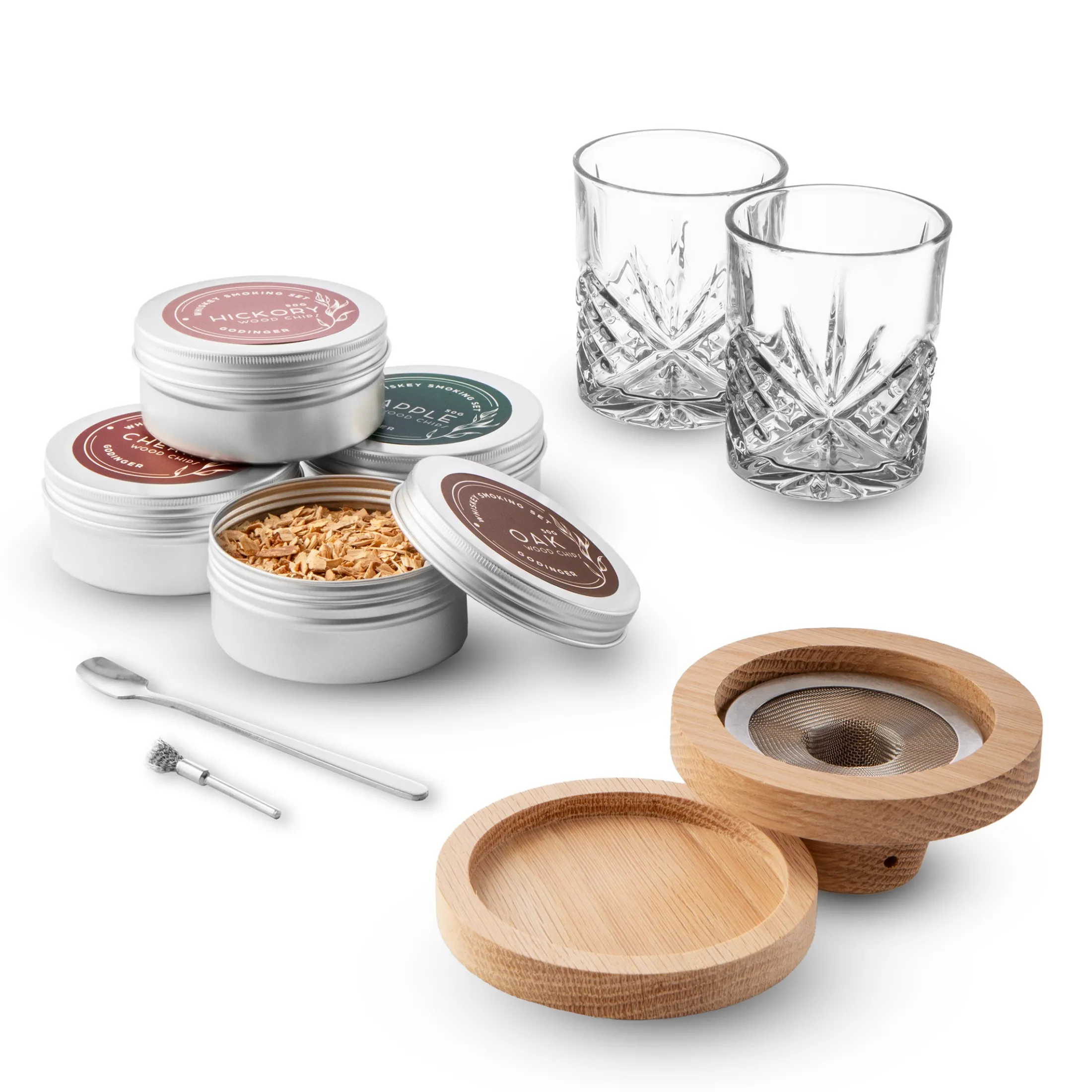 Dublin Crystal 9 Piece Whiskey Smoker Set