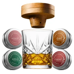 Dublin Crystal 6 Piece Whiskey Smoker Set