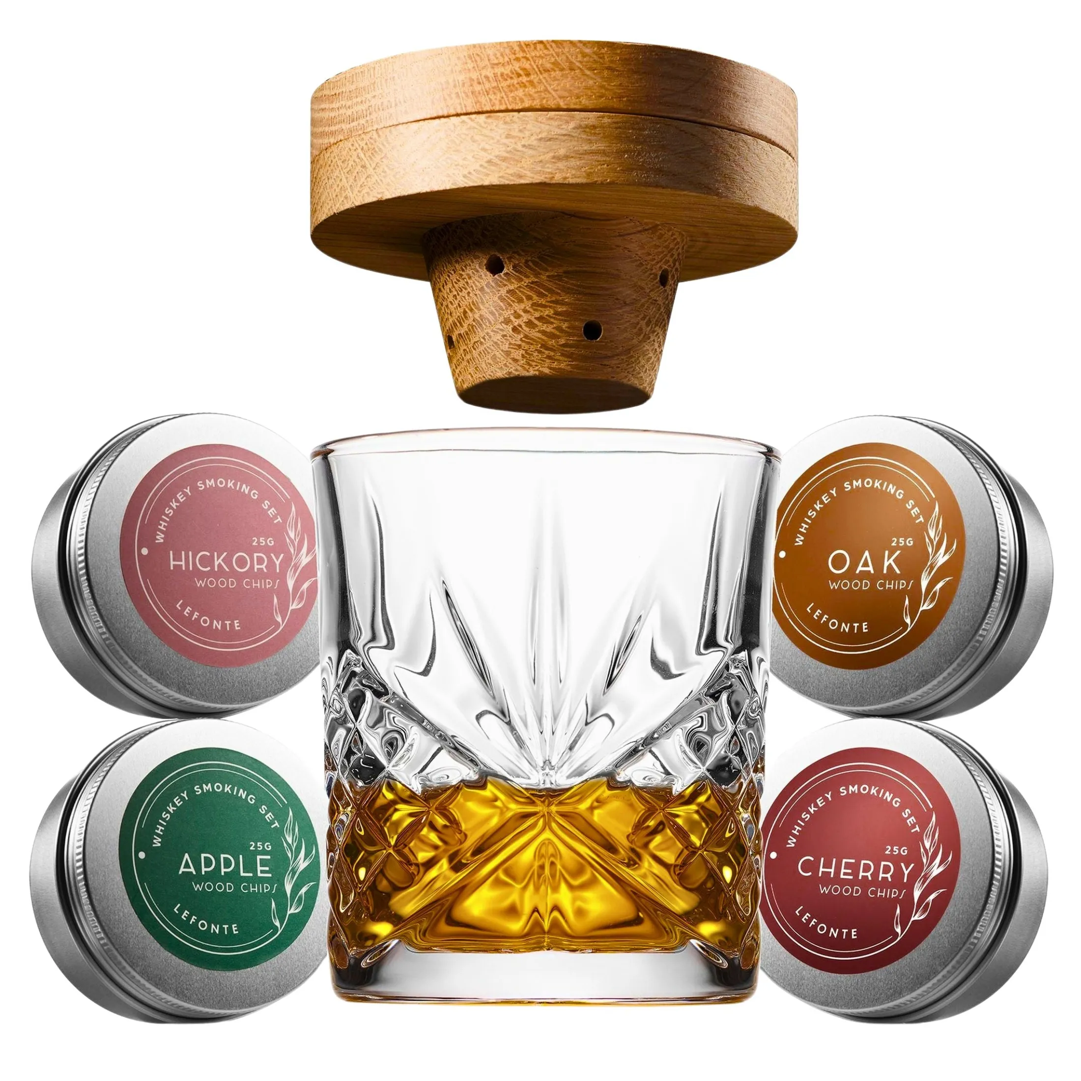 Dublin Crystal 6 Piece Whiskey Smoker Set
