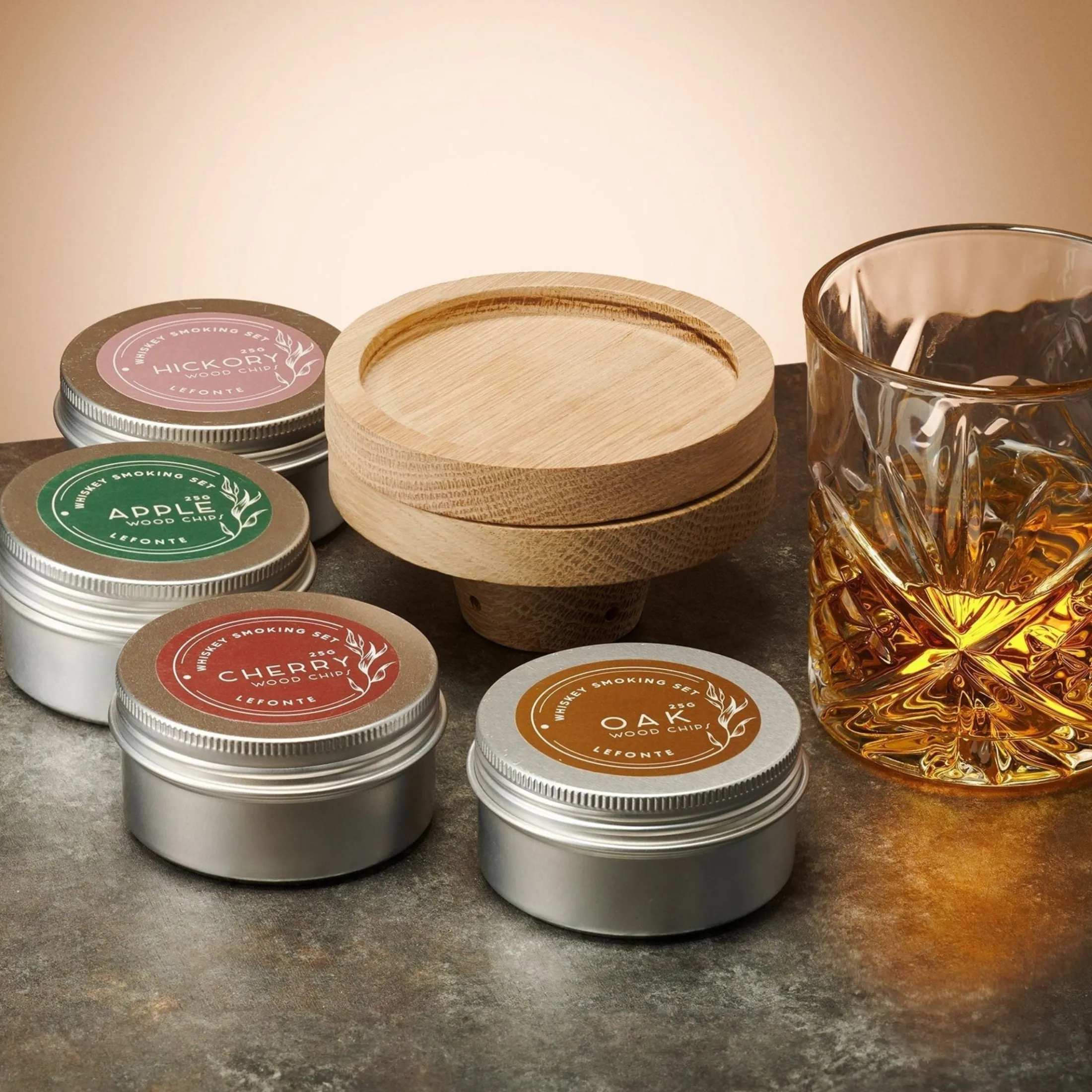 Dublin Crystal 6 Piece Whiskey Smoker Set