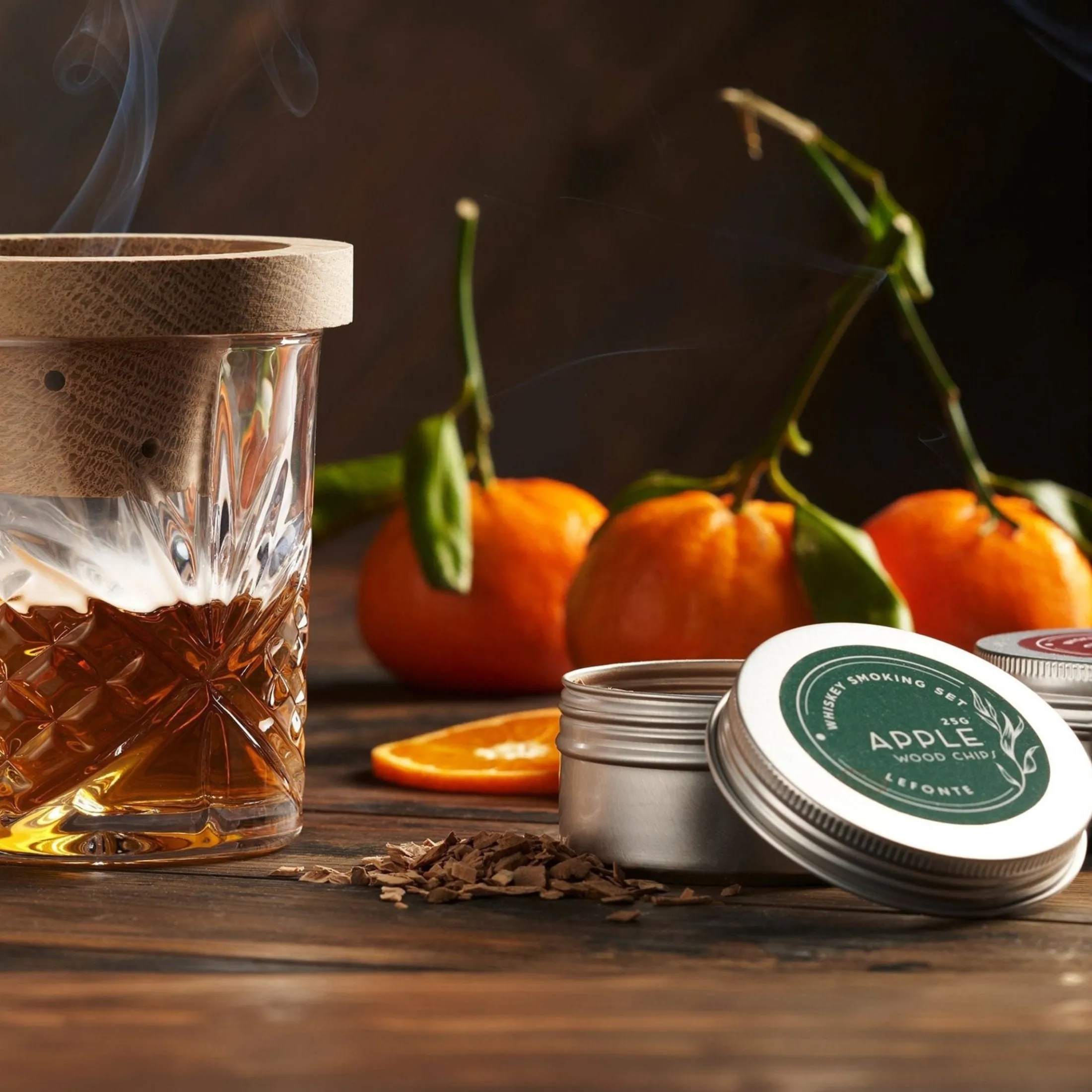 Dublin Crystal 6 Piece Whiskey Smoker Set