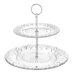 Dublin Crystal 2 Tiered Serving Stand