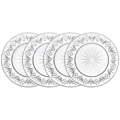 Dublin Crystal Appetizer Plates, Set of 4