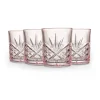 Dublin Crystal Blush Double Old Fashion, Set of 4