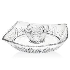 Dublin Crystal Chip & Dip Bowl