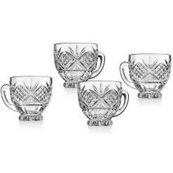 Dublin Crystal Coffee Mug, Set of 4