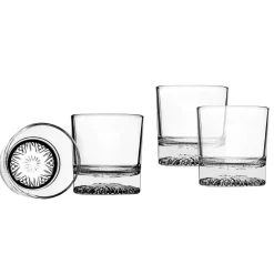 Dublin Crystal Contempo Double Old Fashion, Set of 4
