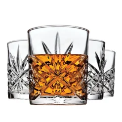 Dublin Crystal Double Old Fashion, Set of 4