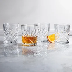 Dublin Crystal Double Old Fashion, Set of 4