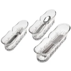 Dublin Crystal Flatware Caddies, Set of 3