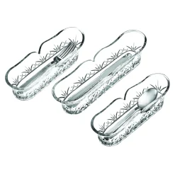 Dublin Crystal Flatware Caddies, Set of 3